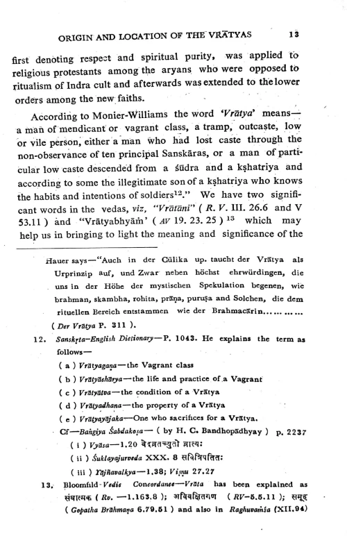 Vratyas in Ancient India